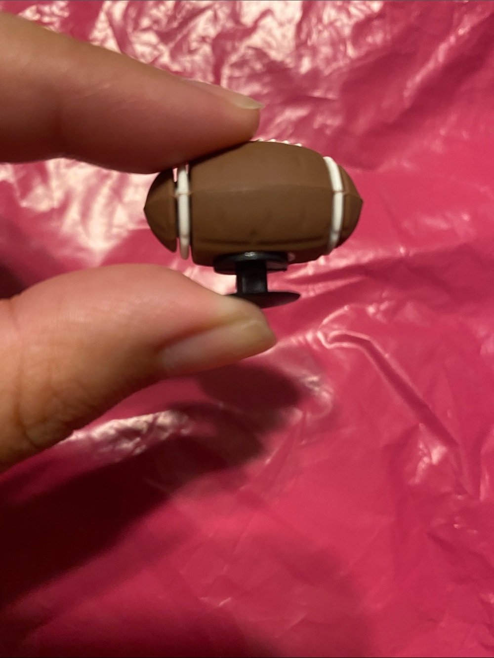 Football Themed Shoe Charms - Red, Blue & Brown - Picture 2 of 5